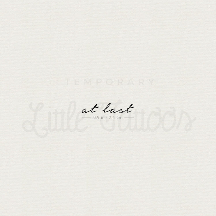 At Last Temporary Tattoo - Set of 3