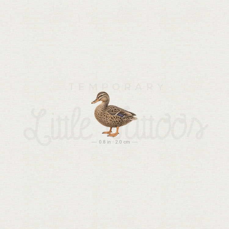 Female Duck Temporary Tattoo - Set of 3