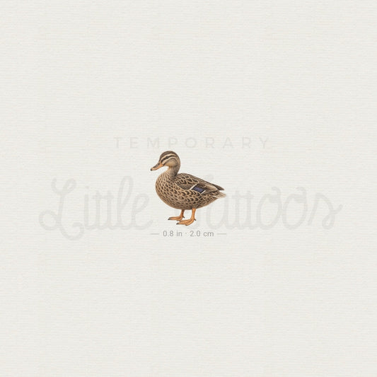 Female Duck Temporary Tattoo - Set of 3