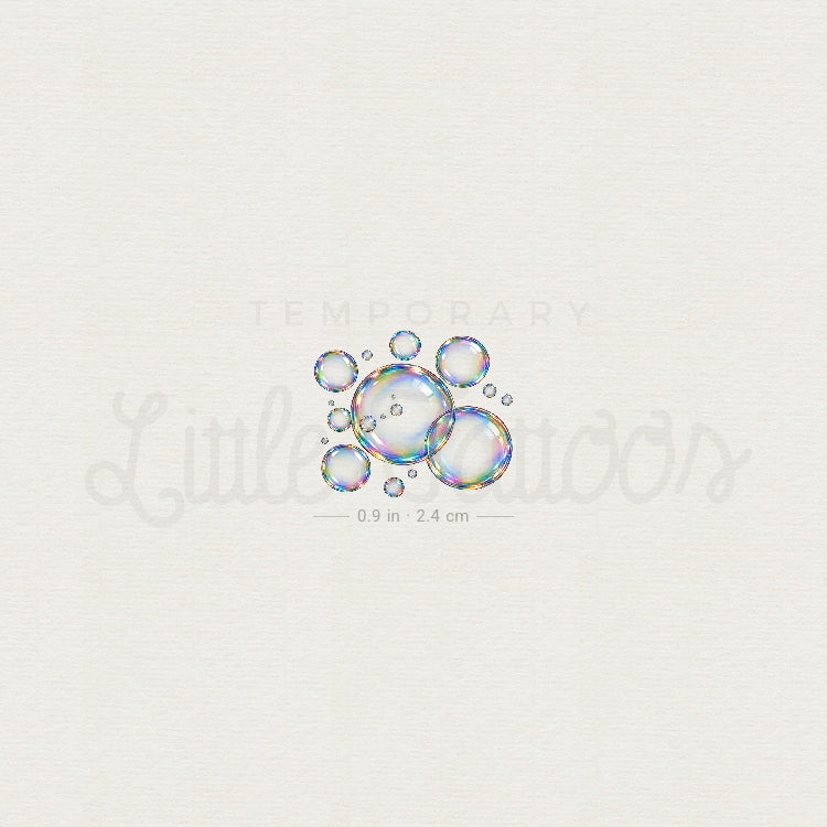 Soap Bubbles Temporary Tattoo - Set of 3