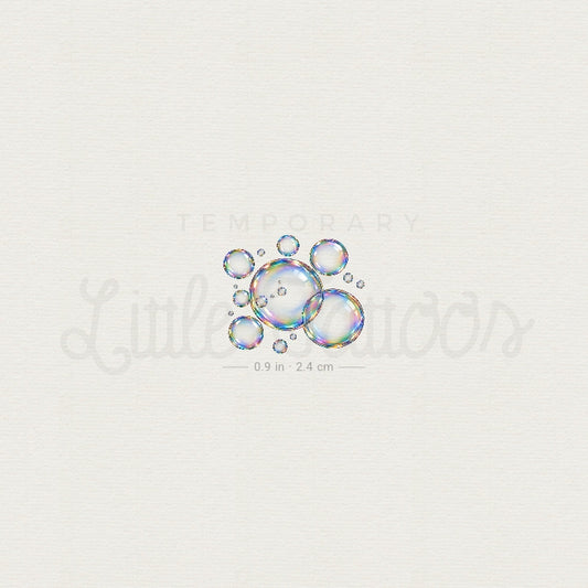 Soap Bubbles Temporary Tattoo - Set of 3