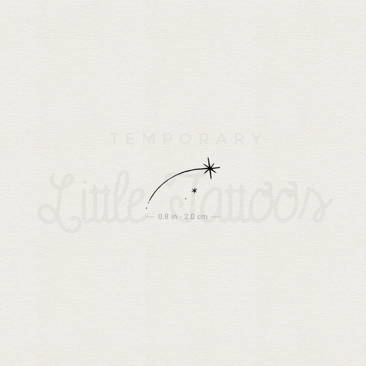 Tiny Shooting Star Temporary Tattoo - Set of 3 – Little Tattoos