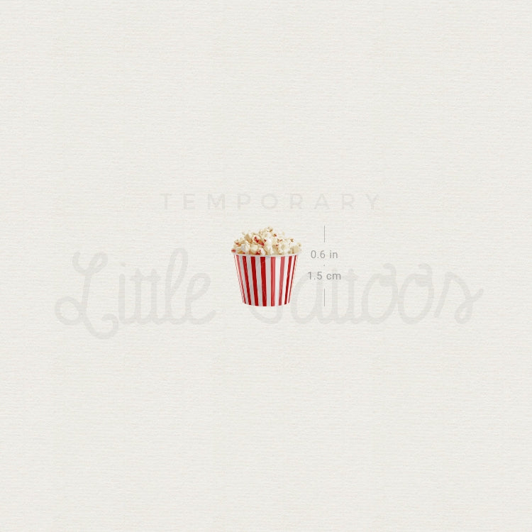 Little Popcorn Temporary Tattoo - Set of 3