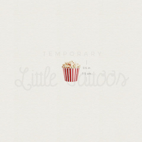 Little Popcorn Temporary Tattoo - Set of 3