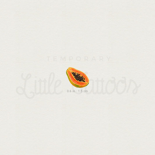 Papaya Slice Temporary Tattoo - Set of 3