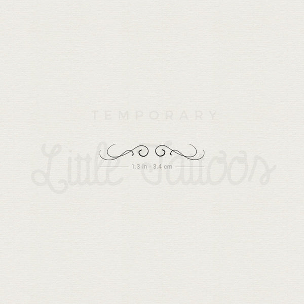 Horizontal Ornament Temporary Tattoo By Marina Molist - Set of 3