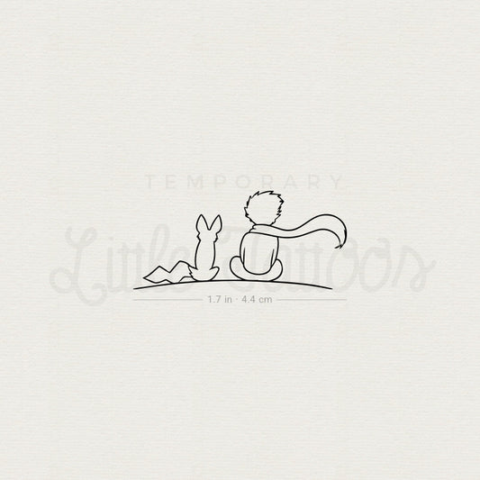 Little Prince And Fox Temporary Tattoo - Set of 3