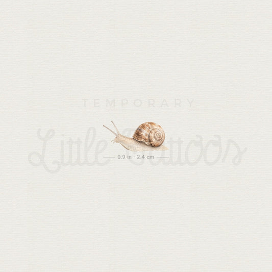 Watercolor Snail Temporary Tattoo - Set of 3