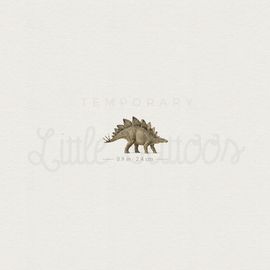 Watercolor Stegosaurus Temporary Tattoo - Set of 3