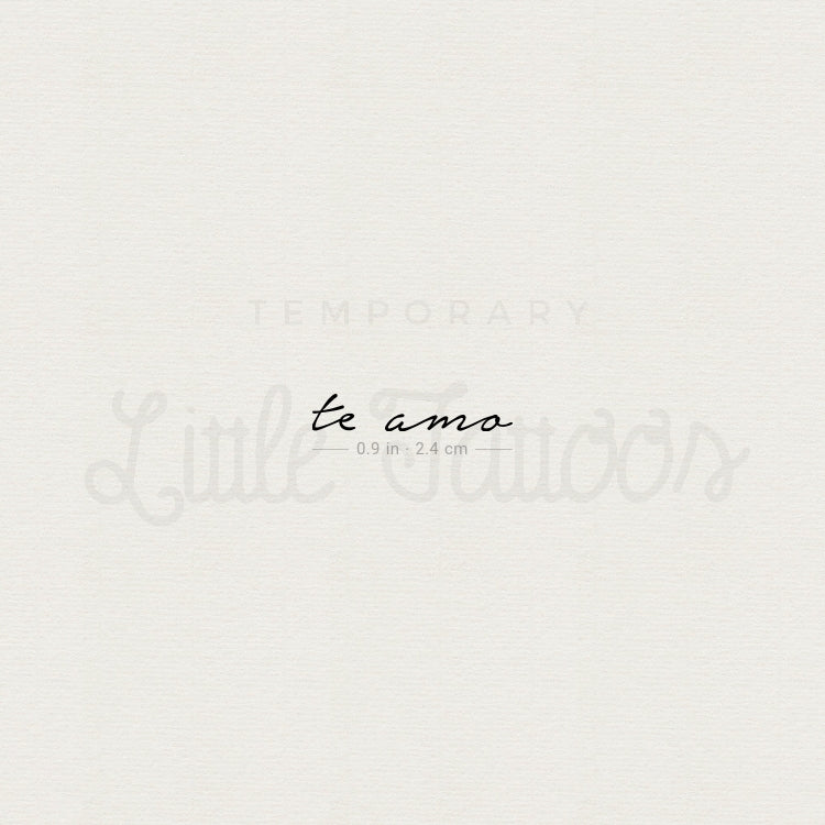 Te Amo Temporary Tattoo - Set of 3