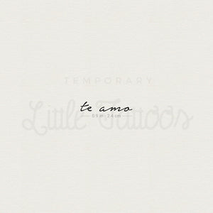 Te Amo Temporary Tattoo - Set of 3