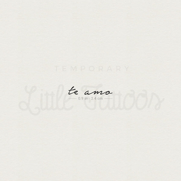 Te Amo Temporary Tattoo - Set of 3