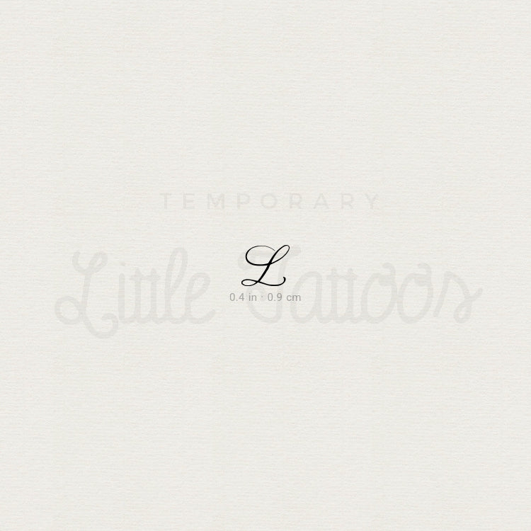 L Script Temporary Tattoo - Set of 3