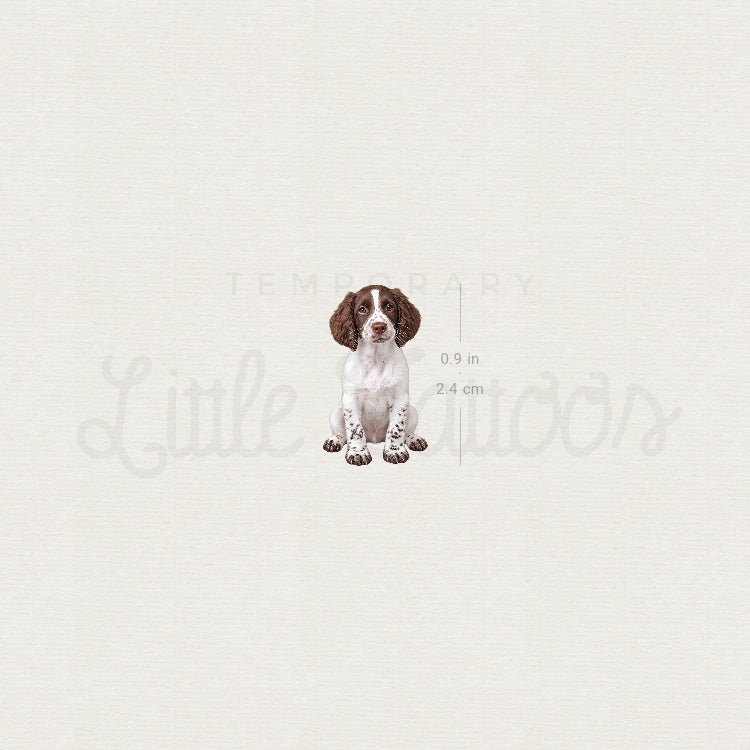 English Springer Spaniel Puppy Temporary Tattoo - Set of 3