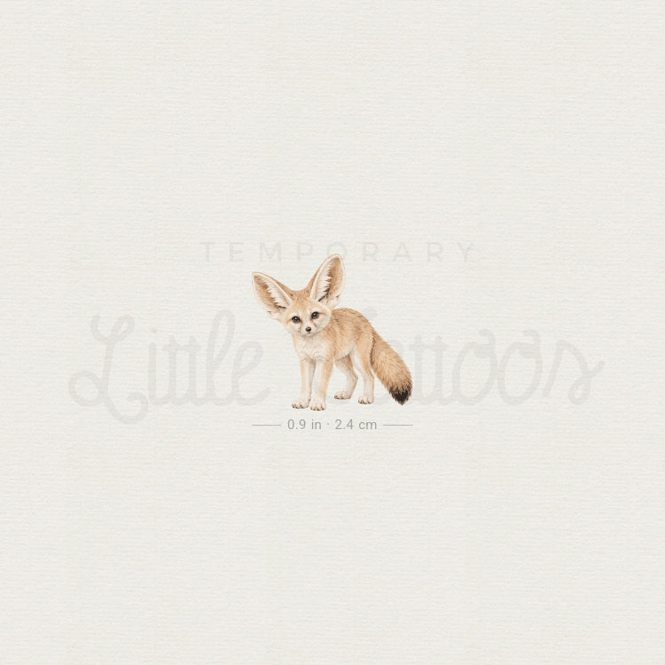 Fennec Fox Temporary Tattoo - Set of 3