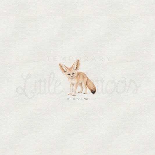 Fennec Fox Temporary Tattoo - Set of 3