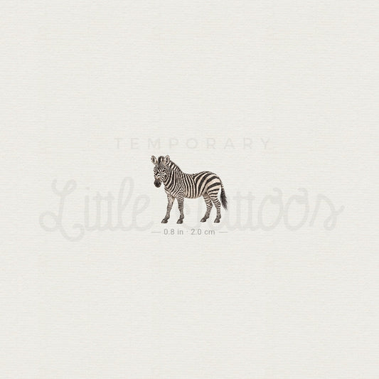 Watercolor Zebra Temporary Tattoo - Set of 3