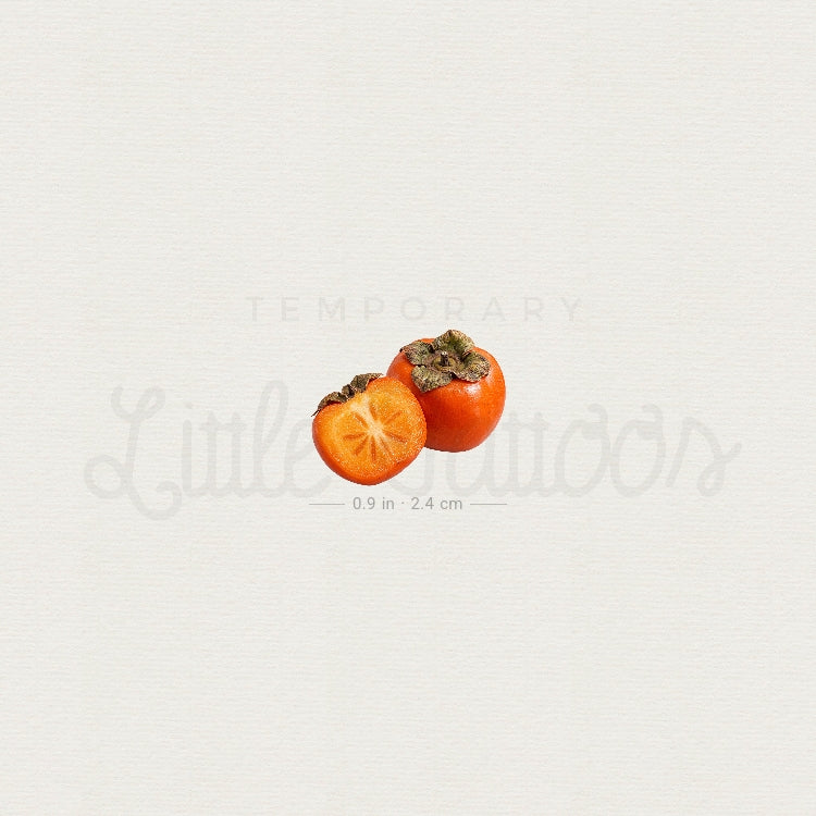 Persimmon Temporary Tattoo - Set of 3