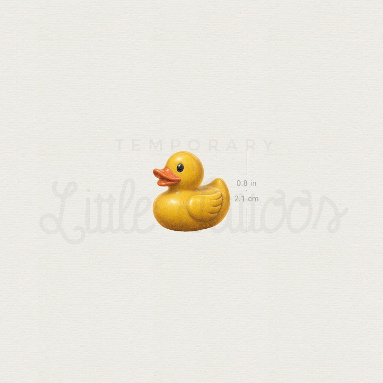 Realistic Rubber Duck Temporary Tattoo - Set of 3
