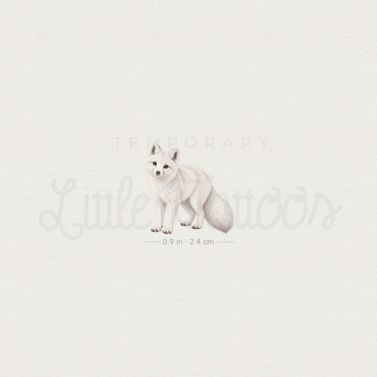 Arctic Fox Temporary Tattoo - Set of 3
