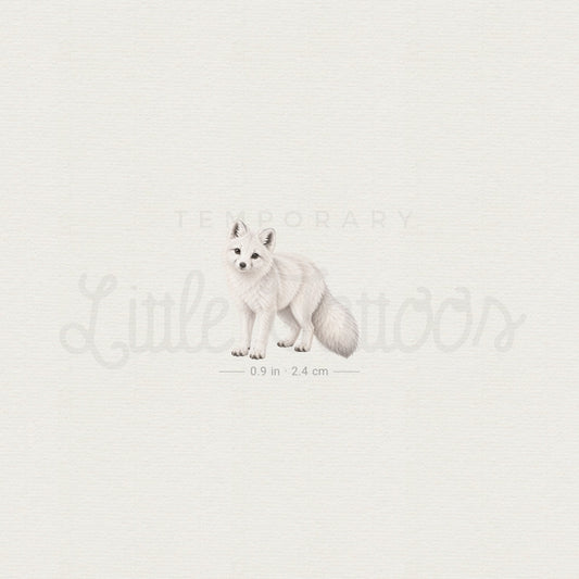 Arctic Fox Temporary Tattoo - Set of 3