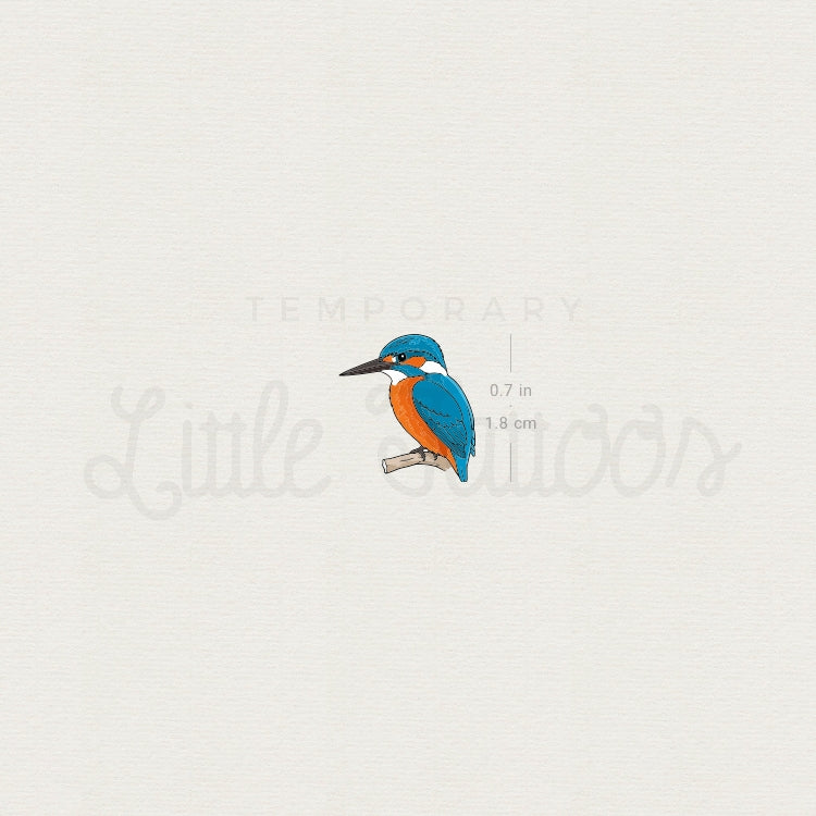 Little Kingfisher Temporary Tattoo - Set of 3