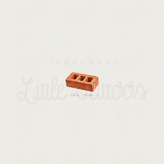 Brick Temporary Tattoo - Set of 3