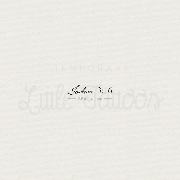 Tatuaje temporal de Juan 3:16 - Juego de 3