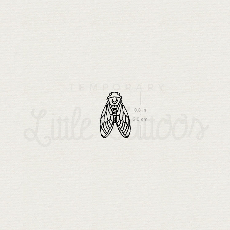 Tatuaje temporal de cigarra - Juego de 3