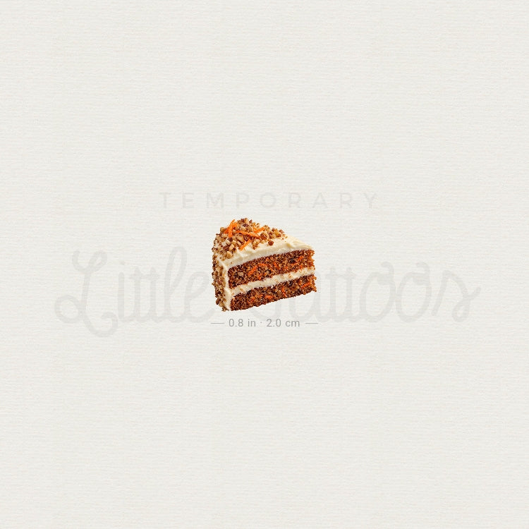 Carrot Cake Temporary Tattoo - Set of 3