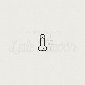 Small Penis Temporary Tattoo - Set of 3