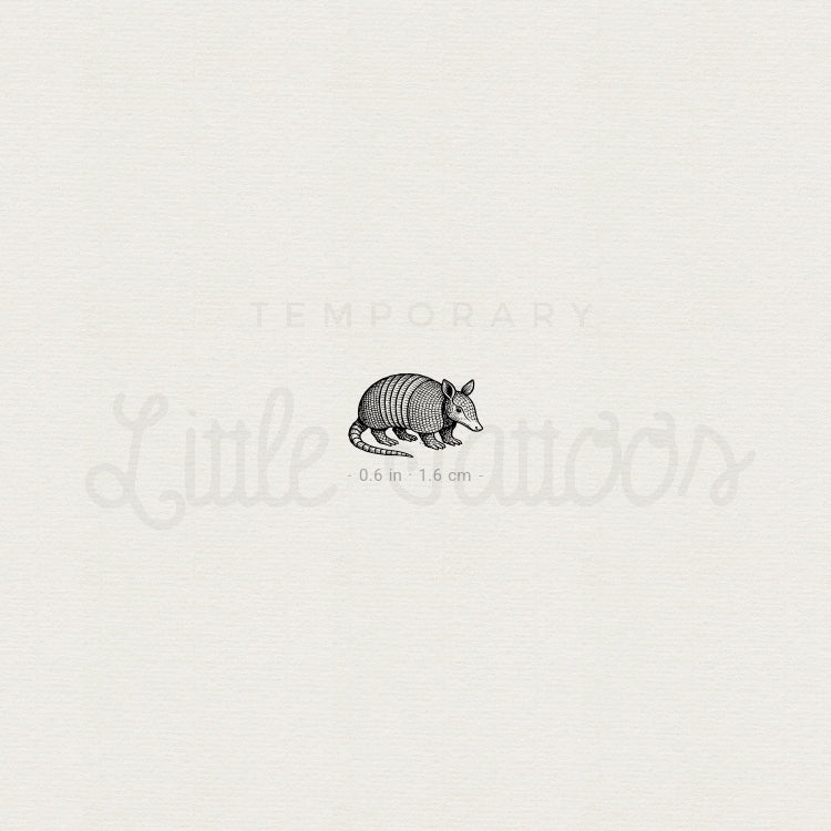 Tatuaje temporal de armadillo - Juego de 3