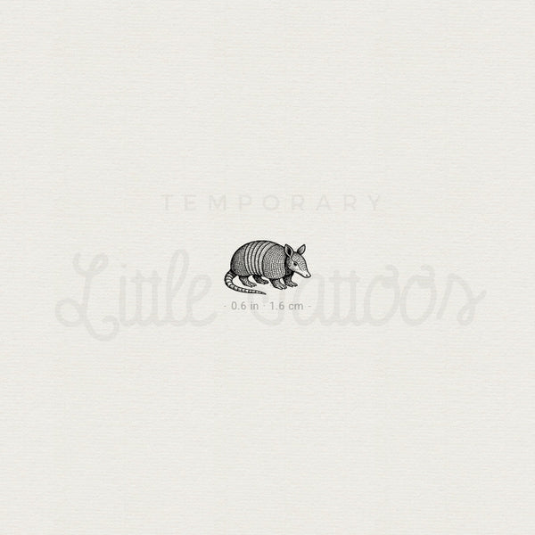Armadillo Temporary Tattoo - Set of 3