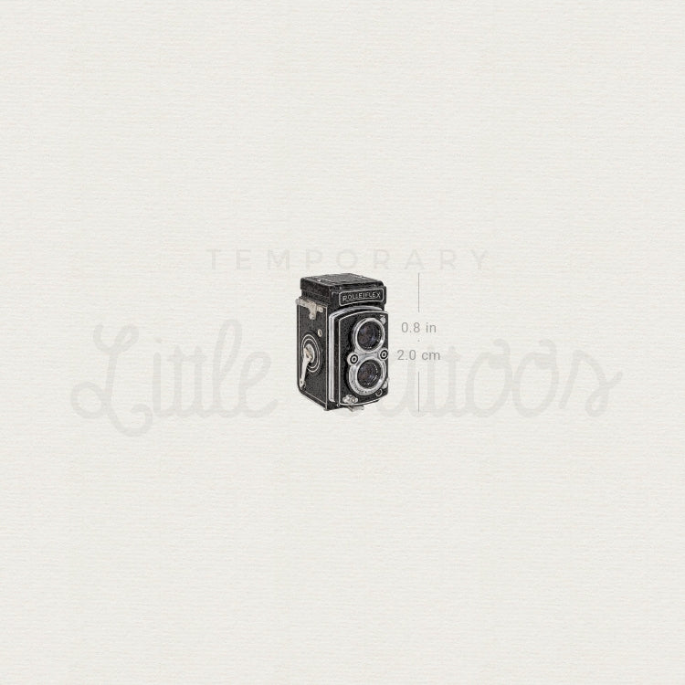 Rolleiflex Camera Temporary Tattoo - Set of 3