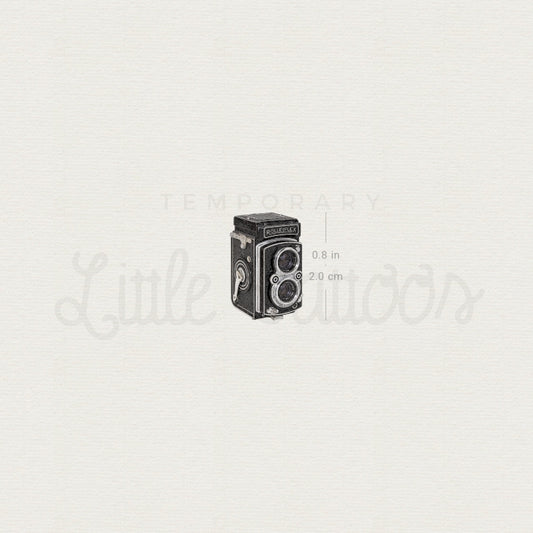 Rolleiflex Camera Temporary Tattoo - Set of 3
