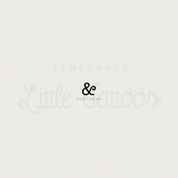 Tiny Ampersand Temporary Tattoo - Set of 3