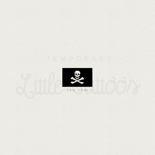 Tiny Jolly Roger Temporary Tattoo - Set of 3
