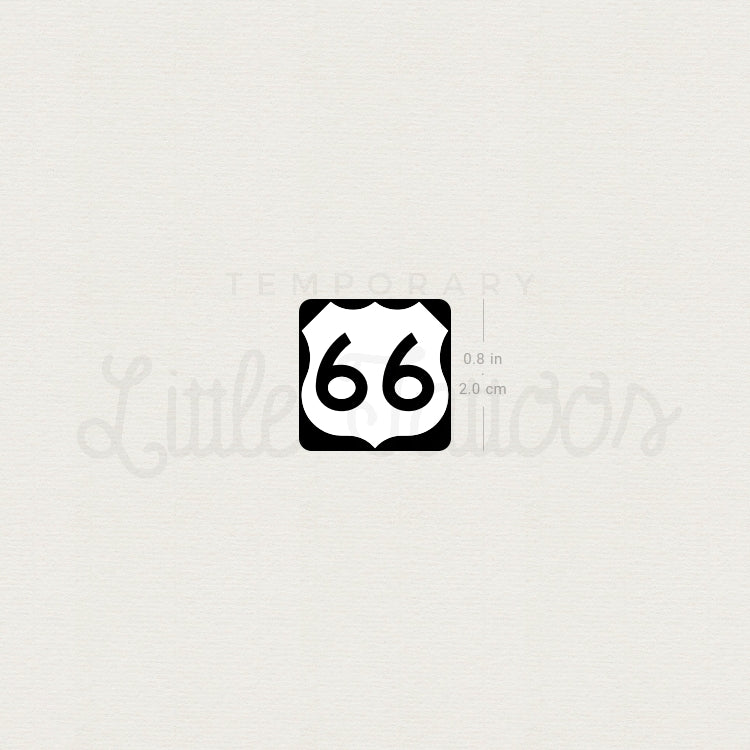 U.S. Route 66 Temporary Tattoo - Set of 3