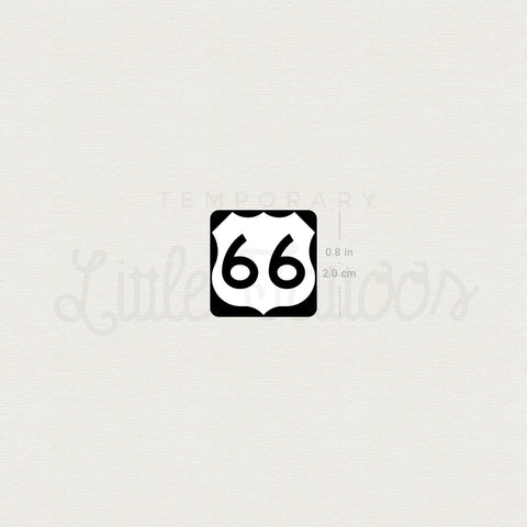 U.S. Route 66 Temporary Tattoo - Set of 3