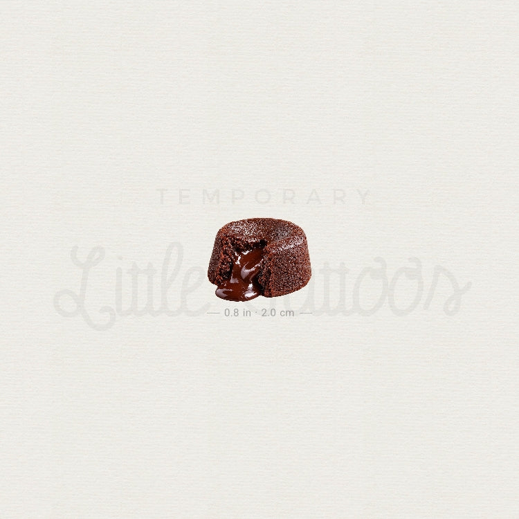 Molten Chocolate Cake Temporary Tattoo - Set of 3