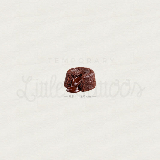 Molten Chocolate Cake Temporary Tattoo - Set of 3