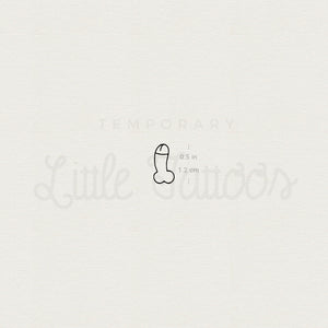 Tiny Penis Temporary Tattoo - Set of 3