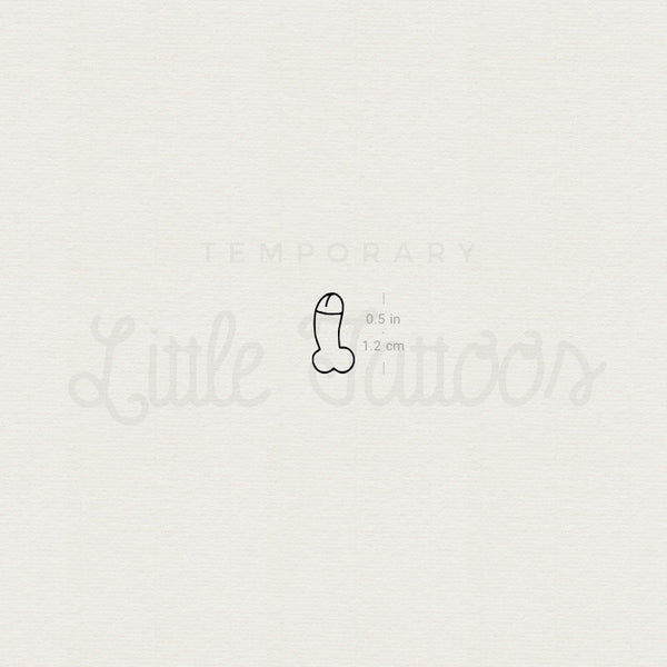 Tiny Penis Temporary Tattoo - Set of 3