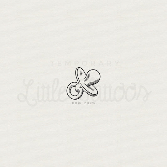 Baby Pacifier Temporary Tattoo - Set of 3