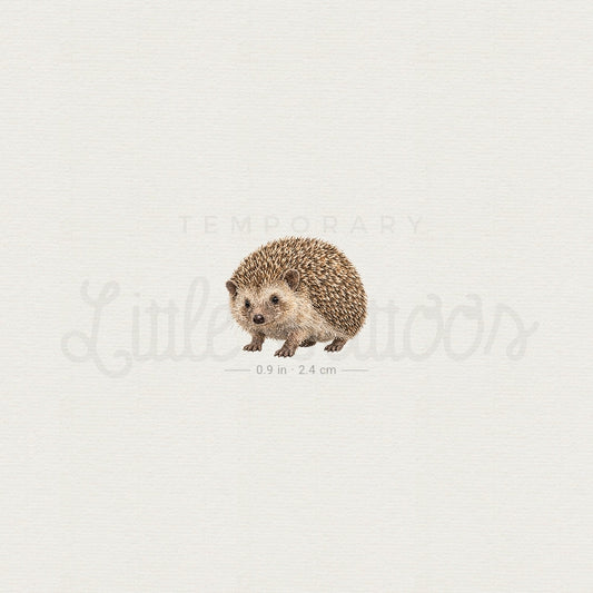Watercolor Hedgehog Temporary Tattoo - Set of 3