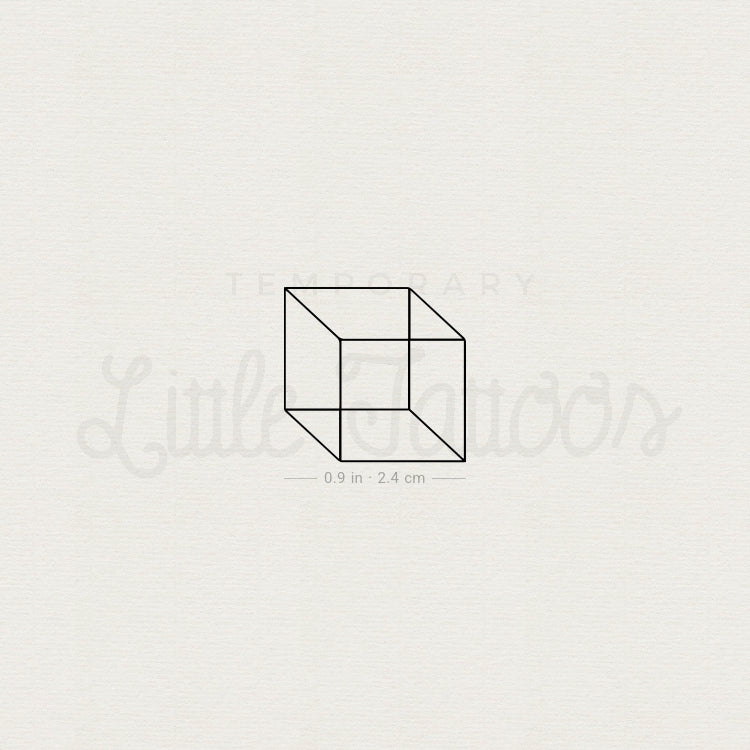 Tatuaje temporal de cubo - Juego de 3
