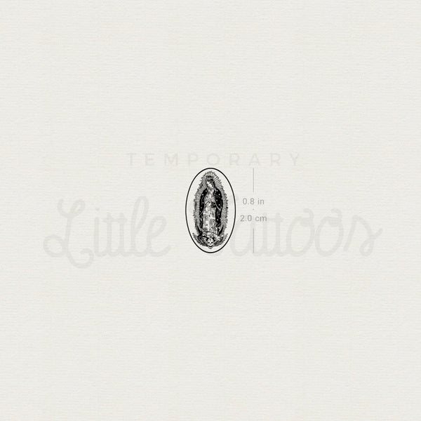 Our Lady Of Guadalupe Medallion Temporary Tattoo - Set of 3