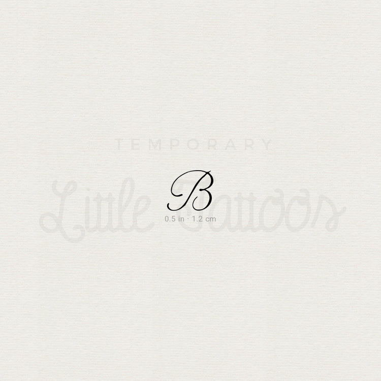 Tatuaje temporal de la letra B (juego de 3)
