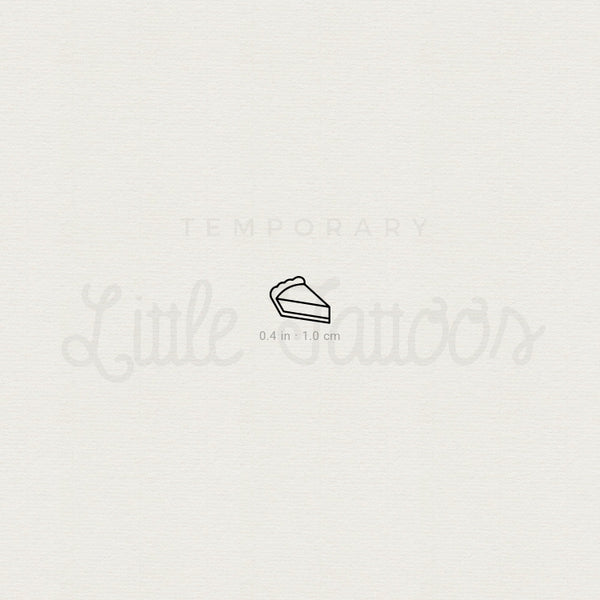 Little Pie Slice Temporary Tattoo - Set of 3