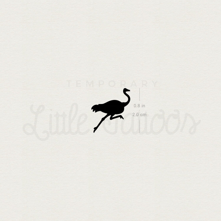 Ostrich Temporary Tattoo - Set of 3